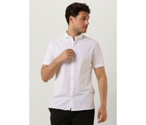 Purewhite Herren Hemden Melange Ss Basic Shirt - Weiß