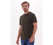 Lyle & Scott Herren Polos & T-Shirts Plain T-shirt - Olive