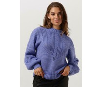 Object Damen Pullover & Cardigans Objnova Stella Cable Knit Pullover Noos - Blau