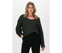Another Label Damen Pullover Stoyende Knitted Pull L/s - Schwarz
