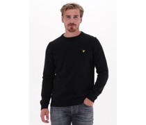 Lyle & Scott Herren Pullover Crew Neck Lambswool Blend Jumper - Schwarz