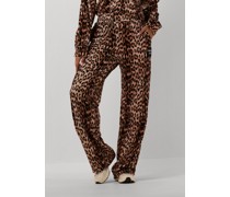 Alix The Label Damen Hosen Ladies Woven Leopard Velvet Pants - Braun
