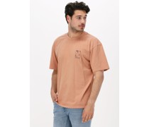 Edwin Herren Polos & T-Shirts Kissu Chest Natural Ts - Orange