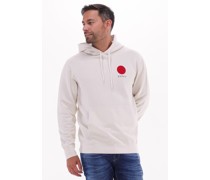 Edwin Herren Pullover Japanese Sun Hoodie Sweat Heavy Felpa - Nicht-gerade Weiss