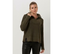 Cc Heart Damen Pullover Avery Zip Knit Sweater - Grün