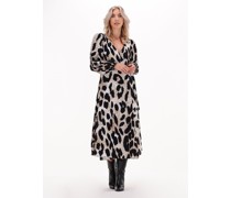 Object Damen Kleider Leonora L/s Wrap Midi Dress - Leopard