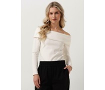 Selected Femme Damen Tops & T-Shirts Slfeffie Ls Off-shoulder Top - Weiß