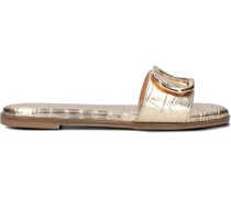 Twinset Milano Damen Pantoletten 231tcp12j - Gold
