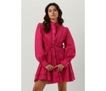 Scotch & Soda Damen Kleider Mini Shirt Dress With Lace Detail In Organic Cotton - Rosa