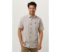 Pme Legend Herren Hemden Short Sleeve Shirt Yarn Dyed Stripe - Beige