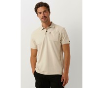 Pme Legend Herren Polos & T-Shirts Short Sleeve Polo Stretch Jersey - Beige