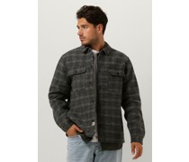 Anerkjendt Herren Hemden Aklion Check Overshirt - Dunkelgrün