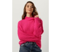 Simple Damen Pullover Knit-ny-rib-23-1 - Rosa