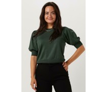 Minus Damen Tops & T-Shirts Liva Puff Half Sleeve Knit Pullover - Grün