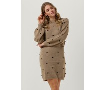 Object Damen Kleider Jeve Nonsia L/s Dress Aop - Beige