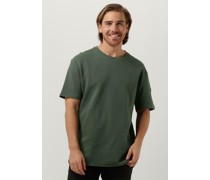 Purewhite Herren Polos & T-Shirts Tshirt With Waffle Structure - Olive