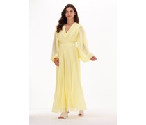 Na-kd Damen Kleider Pleated Chiffon Midi Dress - Gelb