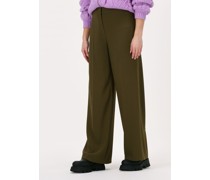 Notes Du Nord Damen Hosen Oliana Pants Dark Olive - Grün