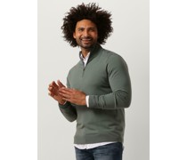 Profuomo Herren Pullover Pullover Half Zip - Grün