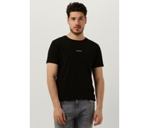 Purewhite Herren Polos & T-Shirts Tshirt With Small Logo On Chest And Big Back Print - Schwarz