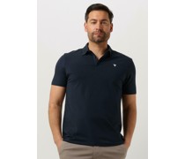 Purewhite Herren Polos & T-Shirts Polo With Button Placket And Small Print On Chest - Dunkelblau