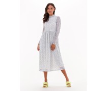 Na-kd Damen Kleider Recycled Ls Mesh Dress - Blau