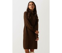 Object Damen Kleider Malena L/s Rollneck Dress - Braun