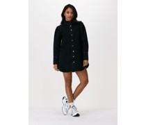 Na-kd Damen Kleider Organic Denim Shirt Dress - Schwarz