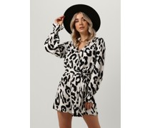 Alix The Label Damen Hosen Ladies Woven Big Animal Jacquard Playsuit - Schwarz