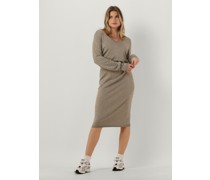 Minus Damen Kleider Vilena V-neck Knit Dress - Braun