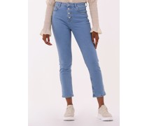Na-kd Damen Jeans Button Up Skinny Jeans - Blau