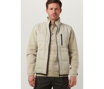 Cast Iron Herren Jacken Bomber Jacket Cotton Polar Fleece - Sand