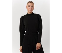 My Essential Wardrobe Damen Pullover & Cardigans Elle Ls Puff Blouse - Schwarz