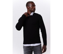 Calvin Klein Herren Pullover Superior Wool Crew Neck Sweater - Schwarz