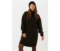 Scotch & Soda Damen Kleider Lurex Knitted Cable Dress - Grün