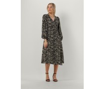 Object Damen Kleider Objleonora L/s Wrap Midi Dress - Schwarz