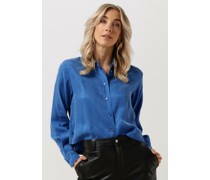 Vanilia Damen Blusen Short Cut Shirt - Blau