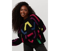 Alix The Label Damen Pullover & Cardigans Multi Colour Pullover - Schwarz
