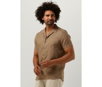 Dstrezzed Herren Hemden Resort Shirt Linen - Braun