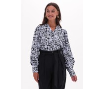 Msch Copenhagen Damen Blusen Della Ladonna Ls Top Aop - Weiß