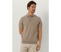 Profuomo Herren Polos & T-Shirts Polo Short Sleeve - Beige