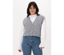 Just Female Damen Pullover & Cardigans Fine Vest - Hellgrau