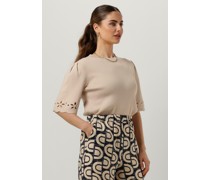 Object Damen Tops & T-Shirts Reynard S/s Knit Pullover 126 - Sand
