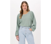Another Label Damen Blusen Maja Waffle Top - Grün