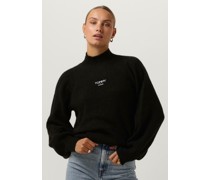 Tommy Jeans Damen Pullover Tjw Rlx Turtleneck Lofty Sweater - Schwarz