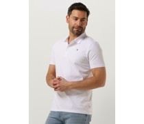 Purewhite Herren Polos & T-Shirts Polo With Button Placket And Small Print On Chest - Weiß