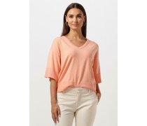 Msch Copenhagen Damen Tops & T-Shirts Mscheslina Rachelle 2/4 V Neck Pullover - Hell-Pink