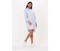 Selected Femme Damen Kleider Slfdora Ls Stripped Long Shirt - Blau
