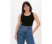 Vanilia Damen Tops & T-Shirts Rib Fitted Tank Top - Schwarz