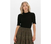 Selected Femme Damen Tops & T-Shirts Slfanna 2/4 Crew Neck Tee - Schwarz